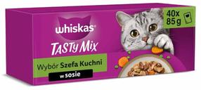 Šlapias kačių maistas Whiskas Tasty Mix Chef’s Selection in Sauce, 0.085 kg, 40 vnt.