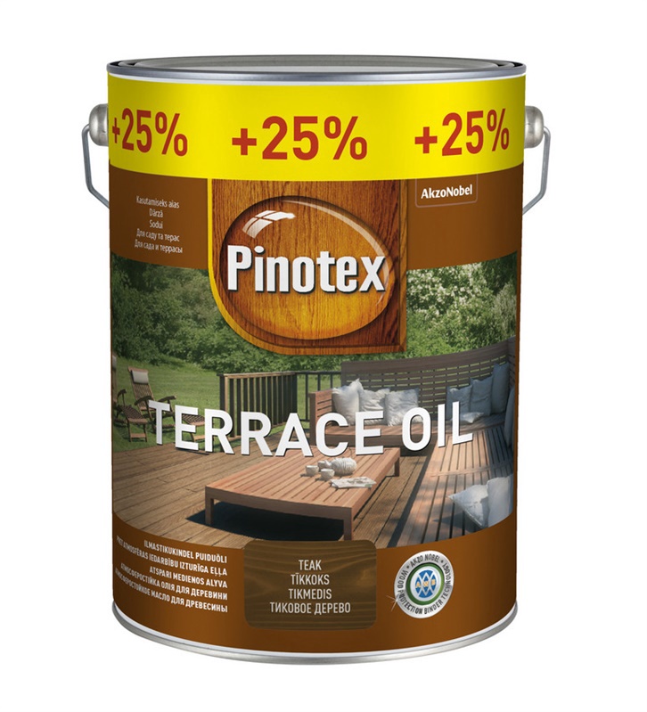 Terrassiõli Pinotex Terrace Oil, teak v., 5 l