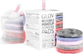 Многоразовая подушечка для снятия макияжа Glov Starter Set, 12 шт., синий цв.