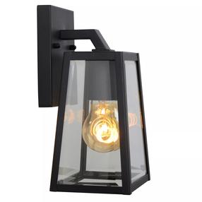 Sieninis lauko šviestuvas Lucide Matslot 29828/01/30, 40W, E27, IP23, juoda sp., 13 cm x 24.6 cm