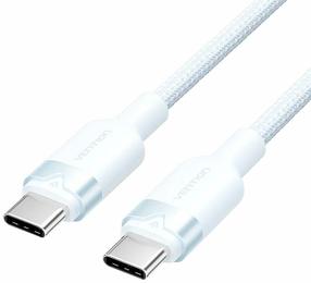 Vads Vention TRDSF, 2 x USB Type-C, 100 cm, gaiši zila krās., 60 W