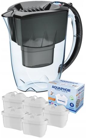 Veefiltrid, kassettidega Aquaphor Amethyst Maxfor+, 2.8 l, läbipaistev v./must v.