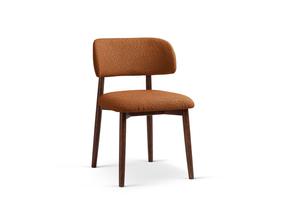 Kėdžių rinkinys Cosmopolitan Design Evan Boucle, matinė, riešuto sp./terakotinė sp., 51 cm x 49.5 cm x 77 cm, 2 vnt.