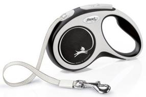 Automaatne jalutusrihm Flexi Comfort, valge v./must v., S 5m
