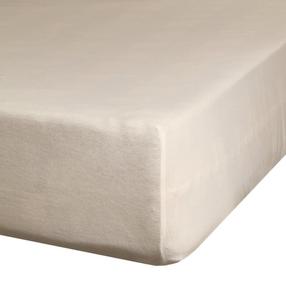 Paklodė Premium Jersey 4, smėlio sp., 200 x 220 cm, su guma