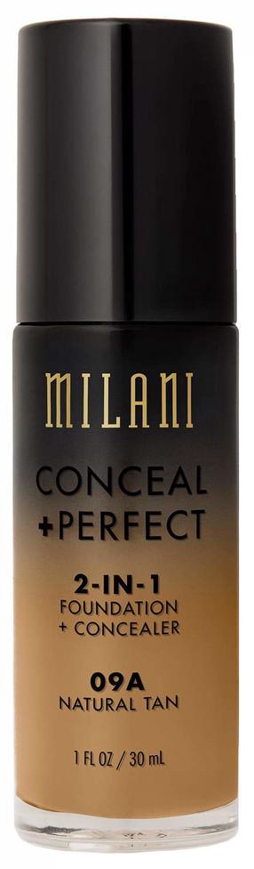 Skystas makiažo pagrindas Milani Conceal + Perfect, 09a natural tan, 30 ml