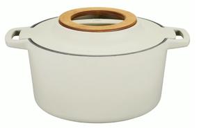 Emaliuotas ketaus puodas Fiskars Norden 1071127, Ø25.7 cm, 4 l, kreminė sp.