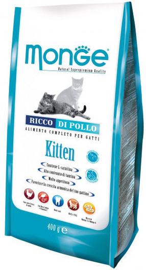 Sausas kačių maistas Monge Kitten, vištiena, 0.4 kg
