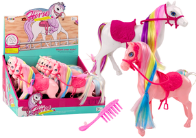 Žaislinė figūrėlė, su priedais, arklys Lean Toys Cute, 20 cm, (spalva/dizainas parenkami atsitiktine tvarka)