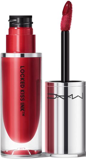 Губная помада MAC Locked Kiss Ink 24HR, 4 мл, бордо цв., poncy
