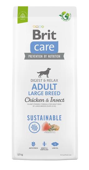 Сухой корм для собак Brit Care Adult Large Breed Chicken & Insect, курица, 12 кг