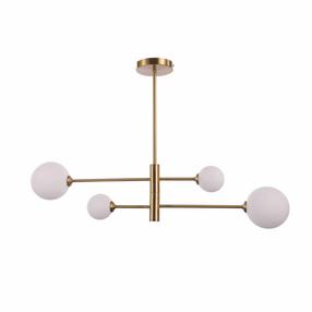 Lampa karināms Light Prestige Dorado LP-002/4P, G9, 4 x 40 W, balta krās. / zelta krās.