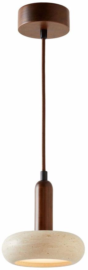Šviestuvas lubų Opviq Worm 823OLY1123, LED, 1 x 24 W, smėlio sp. / riešutmedžio sp., 15 x 15 cm