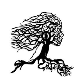 Светильник настенный Opviq Tree Woman, E27, 1 x 40 Вт, абажур отсутствует / черный цв.