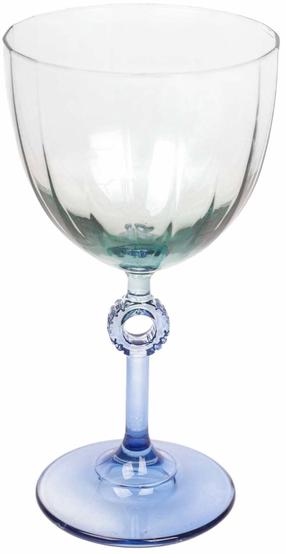 Vyno taurių komplektas Hermia Elite, stiklas, 0.27 l, 4 vnt., mėlyna sp.