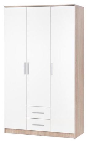 Skapis Lima S-3, ozola krās./balts krās., 52 cm x 120 cm x 205 cm