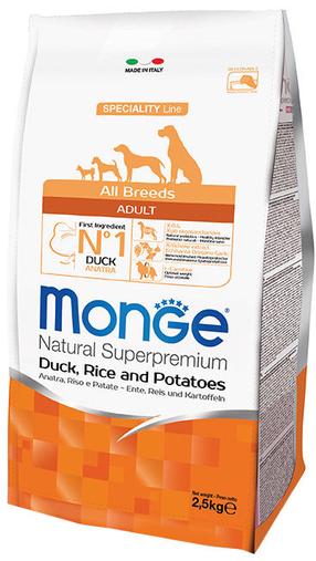 Kuiv koeratoit Monge All Breeds Adult, pardiliha/riis/kartul, 2.5 kg