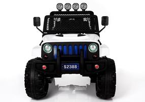 Bērnu elektroauto Lean Toys S2388 Jeep, balta krās.