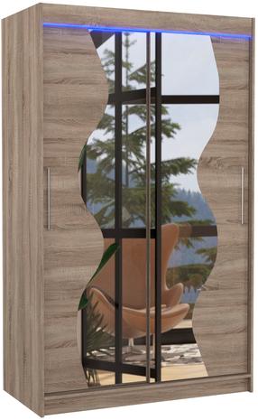 Spinta ADRK Oswald, medžio sp., 120 cm x 58 cm x 200 cm, su veidrodžiu