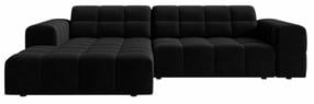 Kampinė sofa Cosmopolitan Design Chicago Bluvel 19, juoda sp., kairinė, 167 x 234 cm x 78 cm