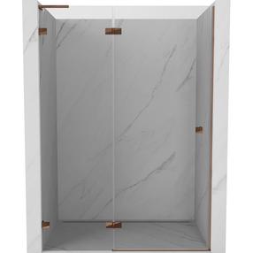 Dušo durys Mexen Lunar L Left, 135 cm x 200 cm, rausvojo aukso sp./grūdintas