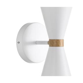 Šviestuvas sieninis CristalRecord Greta, E27, 2 x 40 W, ruda sp./balta sp. / balta sp.