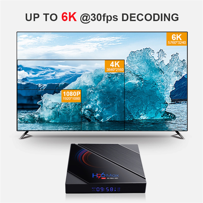 【新品】X'MAS SALE‼️PRO TELE 3X Tvix H96 Max H616 4K Media Player Smart TV dėžutė 4GB + 64GB