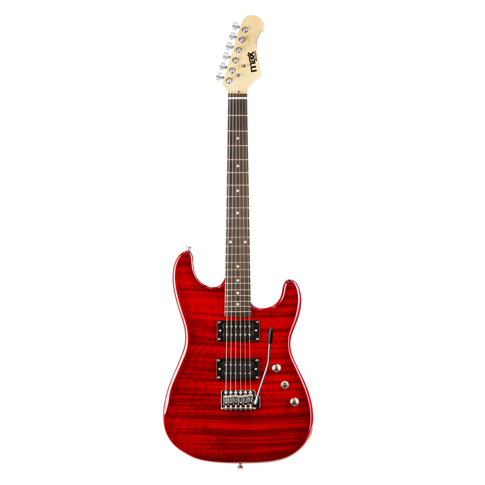 ギター DeliciousTaylormade  PsychedelicCake Elektrinė gitara Max GigKit Quilted Style, juoda/raudona