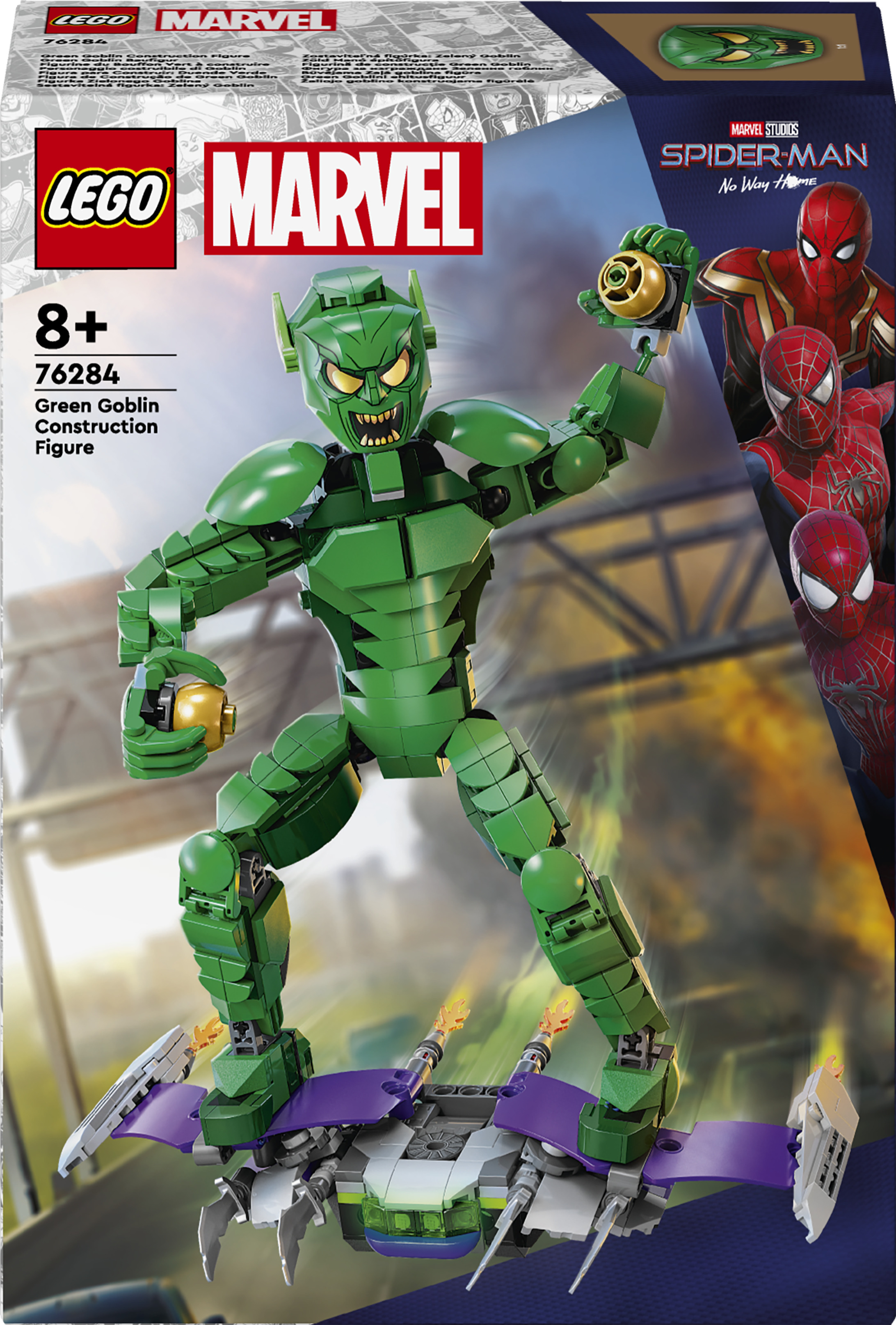 Konstruktorius LEGO® Marvel Žaliojo goblino konstruojama