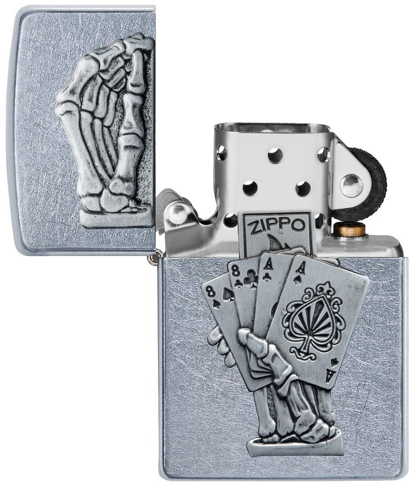 Žiebtuvėlis Zippo Dead Mans Hand Emblem Design 49536