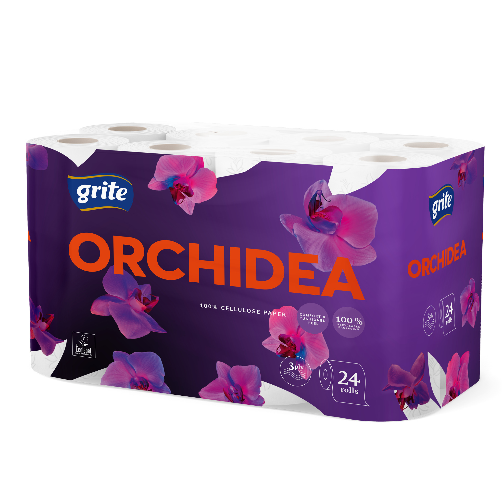 Tualetinis popierius Grite Orchidea, 3 sl, 24 vnt. - Senukai.lt