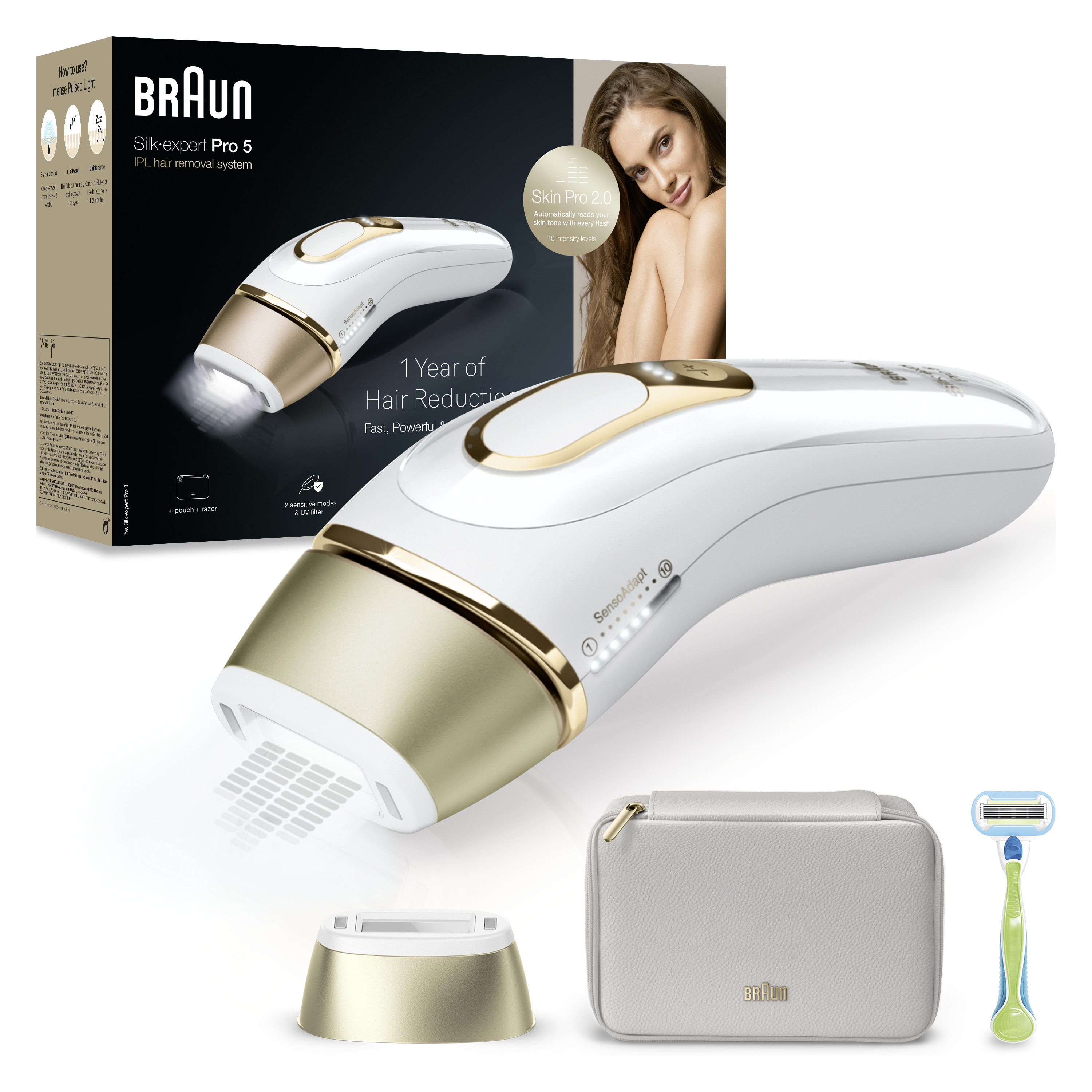 Fotoepiliatorius Braun Silk-expert Pro 5 IPL PL5052 - Senukai.lt