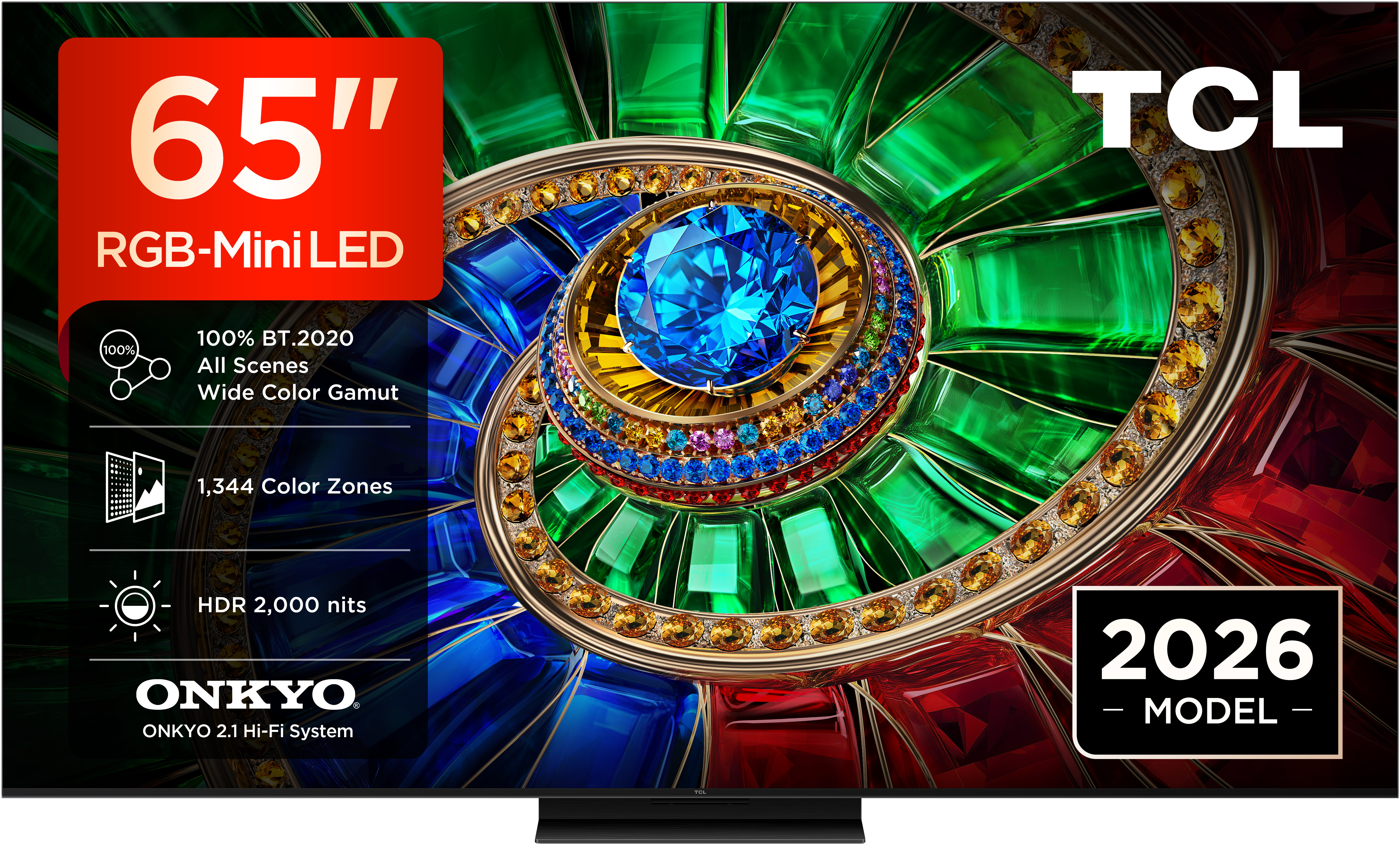 Televizorius TCL 65RM7L, 65 ", 4K Ultra HD