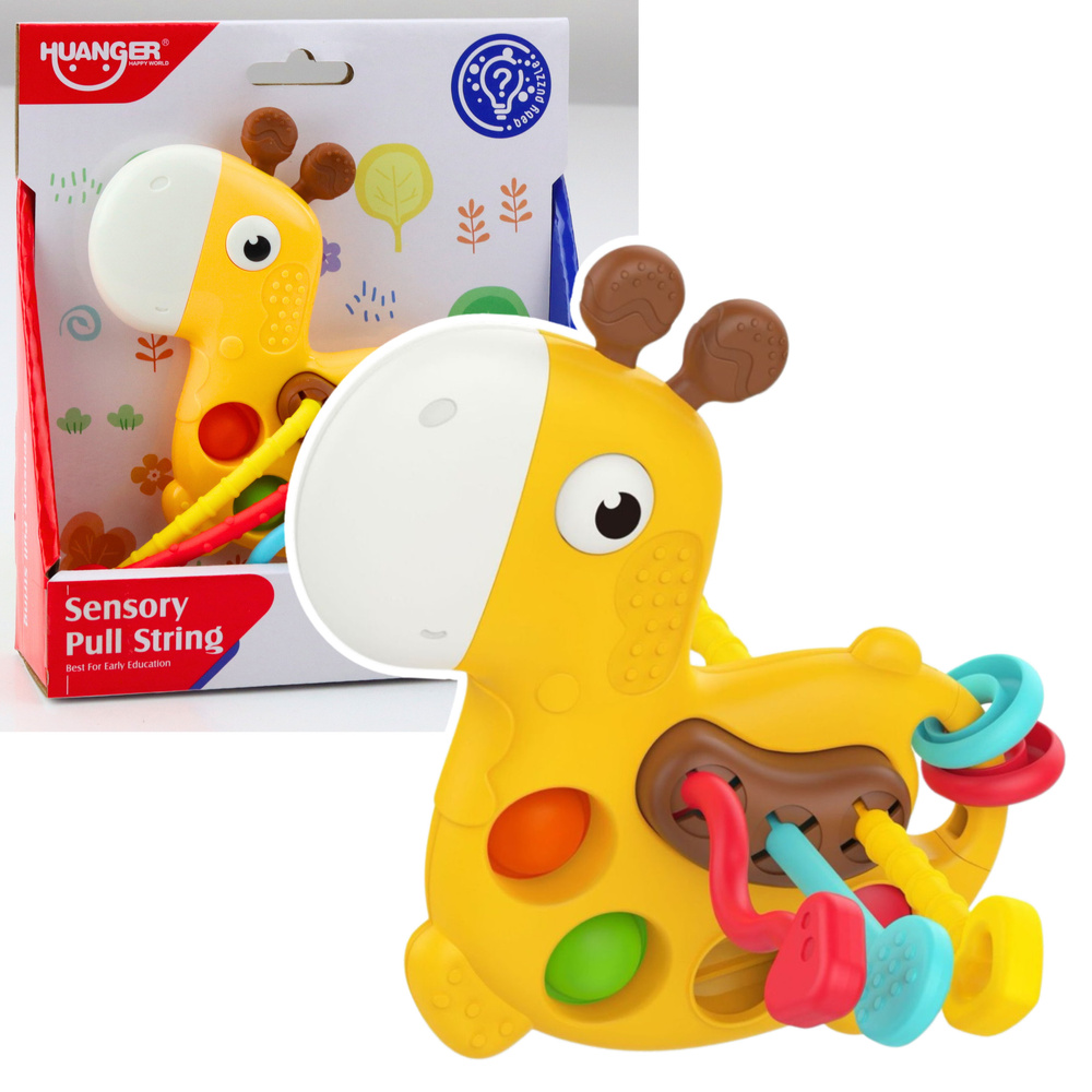 Attīstoša rotaļlieta, žirafe Huanger Sensory, 19