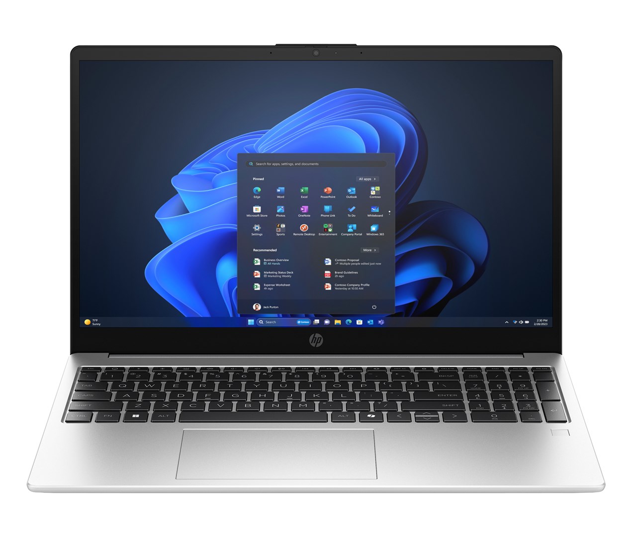 Nešiojamas kompiuteris HP 255R G10, 7535U, 8 GB, 512 GB, 15.6 ", AMD Radeon™ Graphics, sidabro sp., EN, Windows 11 home