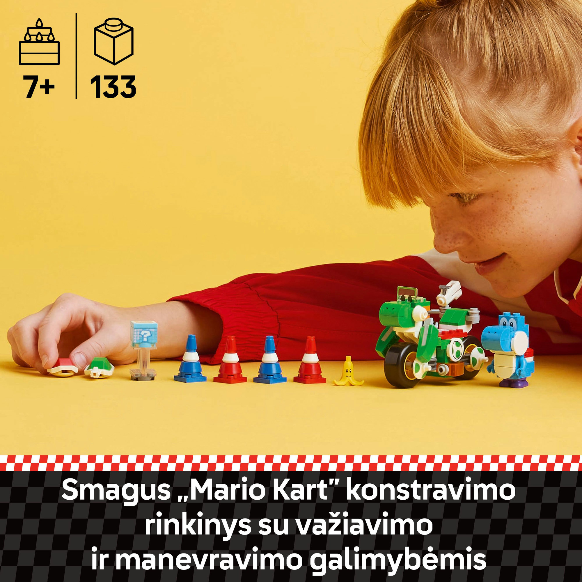 Konstruktorius LEGO® Super Mario Mario Kart™ – Yoshi Bike 72031