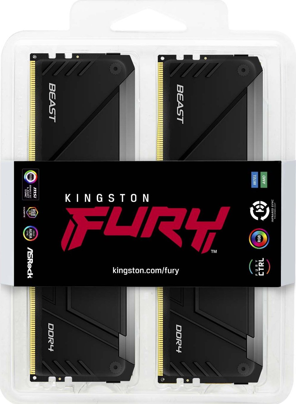 Operatyvioji atmintis (RAM) Kingston Fury Beast, DDR4, 128 GB
