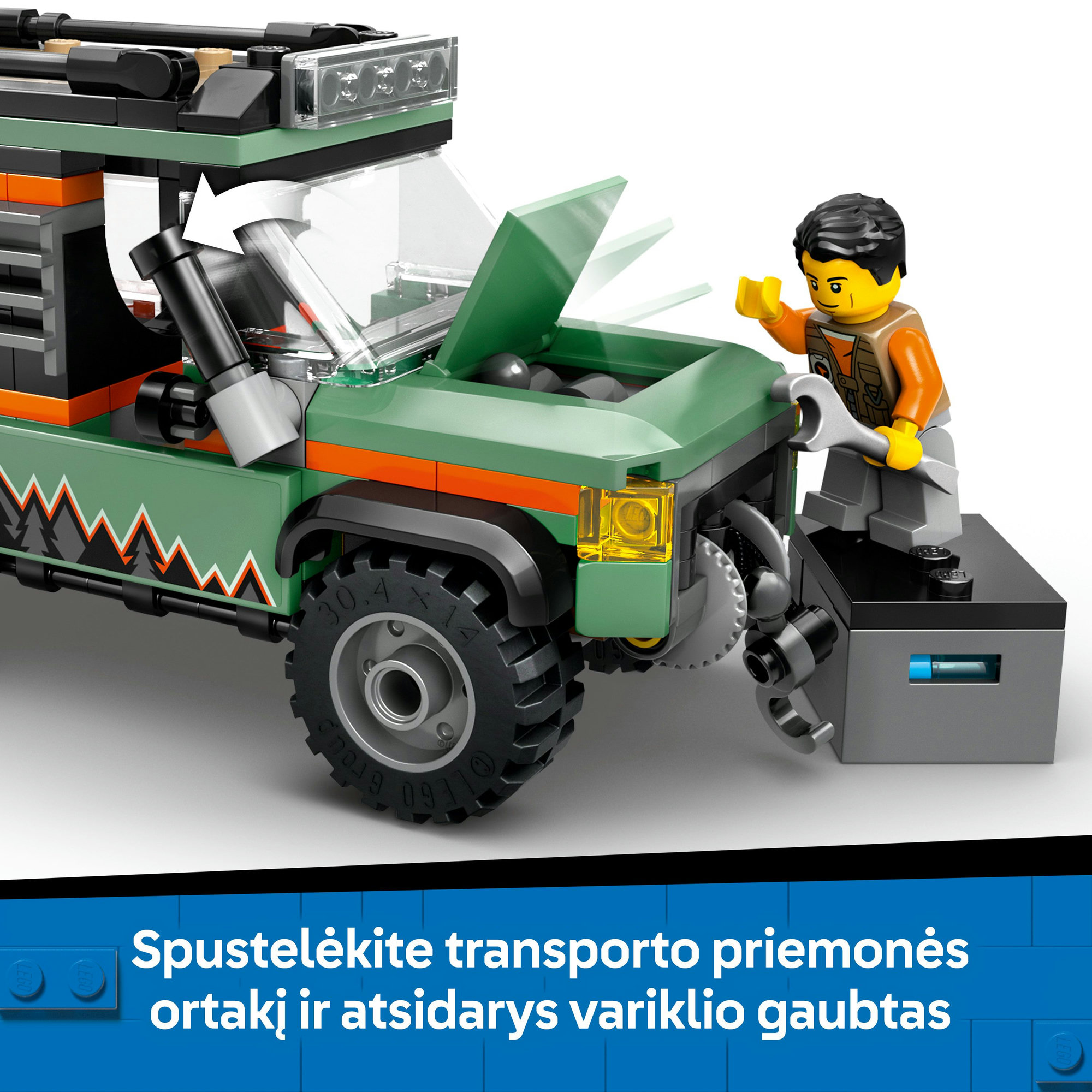 Konstruktorius LEGO® City Off-Road 4x4 kalnų visureigis 60447, 221