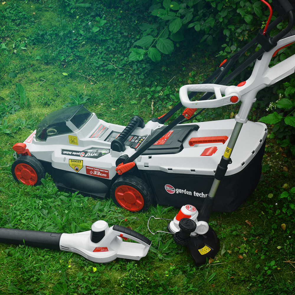 Akumuliatorinių vejapjovių rinkinys Elem Garden Technic TCB20V