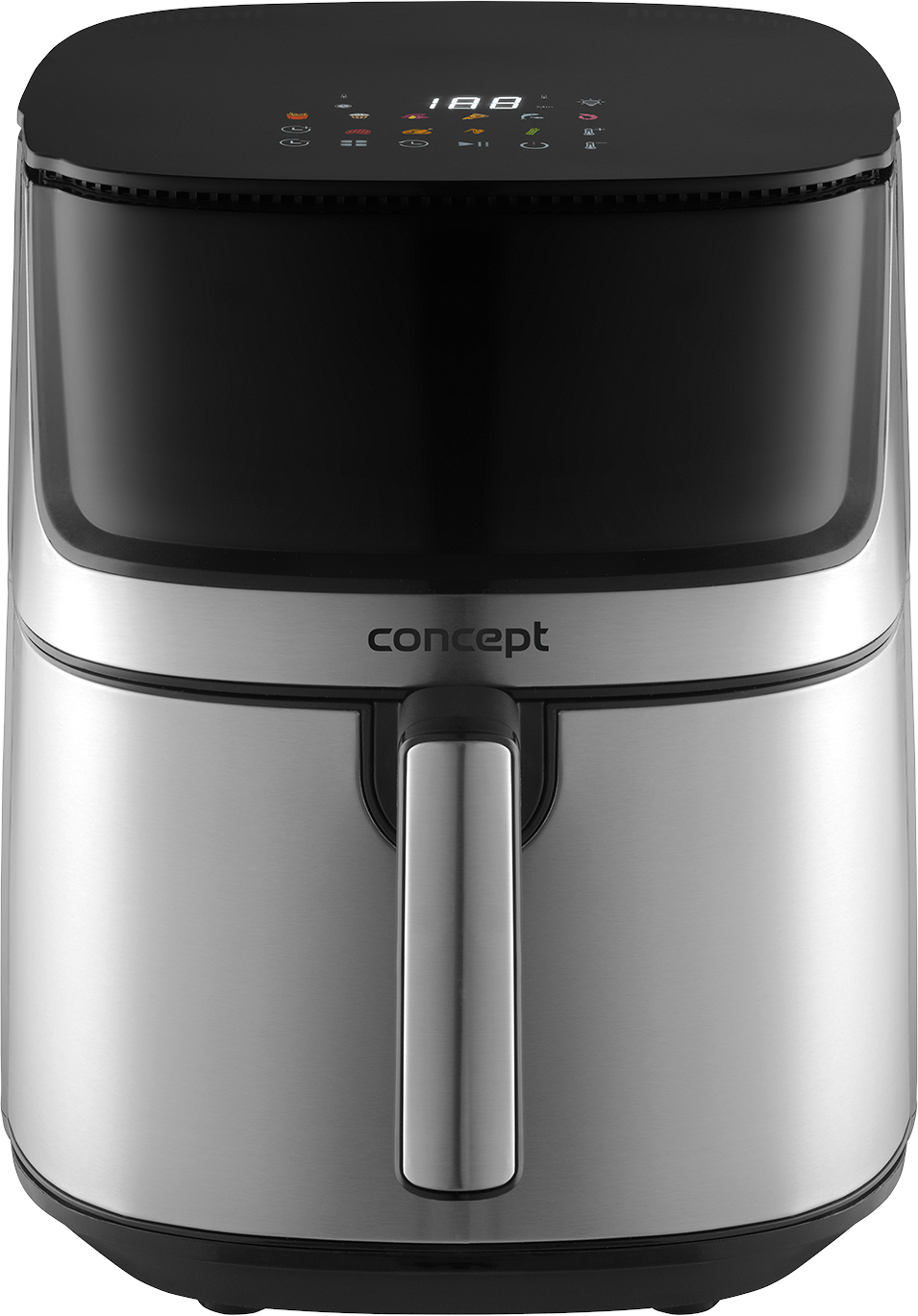 Karšto oro gruzdintuvė Concept FR8010, sidabro sp./juoda sp., 1500 W, 7 l