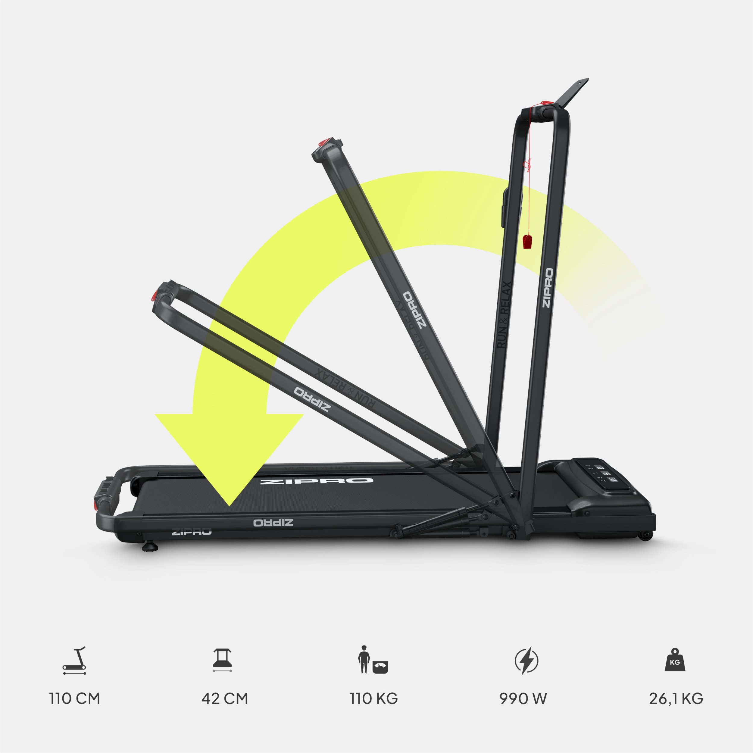 Bėgimo takelis Zipro Newlite, 990 W - Senukai.lt