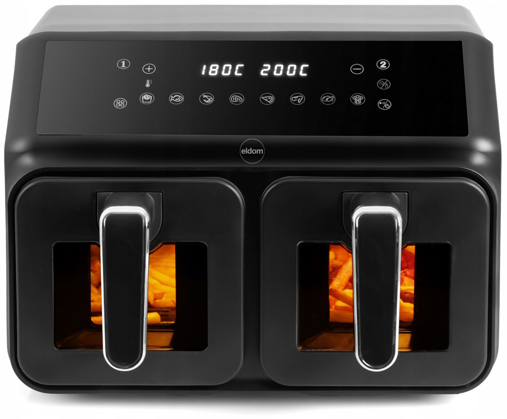 Karšto oro gruzdintuvė Eldom FR210, juoda sp., 2200 W, 8 l