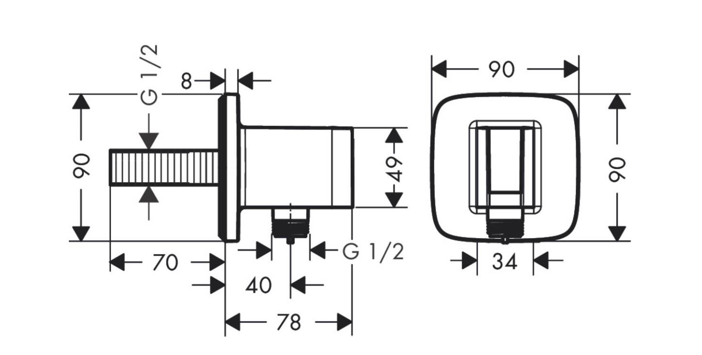 Dušas turētājs Hansgrohe 26485000 - Ksenukai.lv