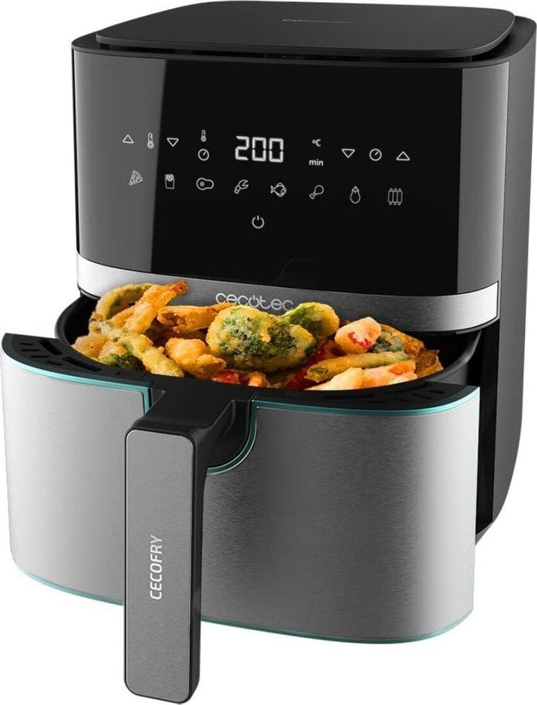 Karšto oro gruzdintuvė Cecotec Cecofry 5500 Pro, sidabro sp./juoda sp., 1700 W, 5.5 l