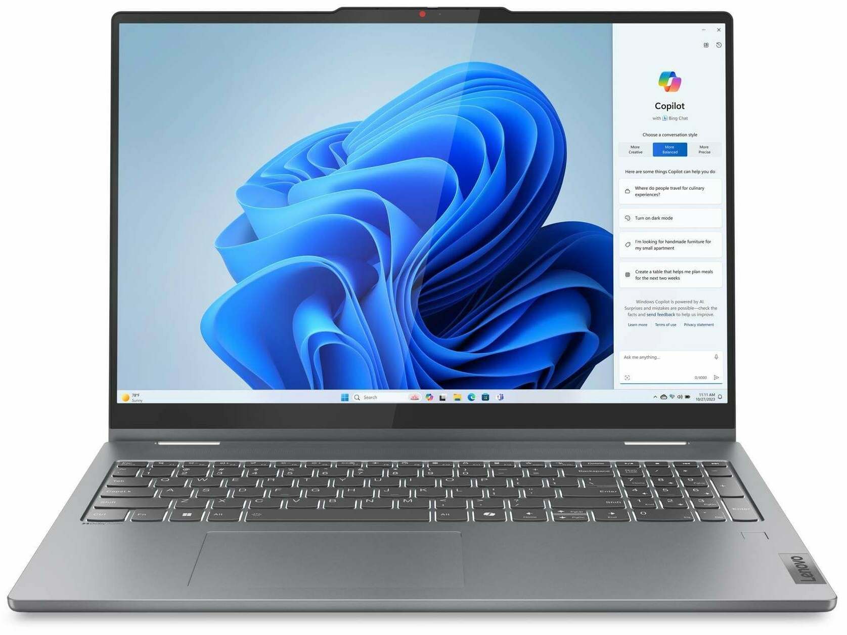 Nešiojamas kompiuteris Lenovo IdeaPad 5 16AHP9 83DS0056US, AMD Ryzen 7 - 8845HS, 16 GB, 1 TB, 16 ", AMD Radeon 780M, pilka sp., EN, Windows 11 home