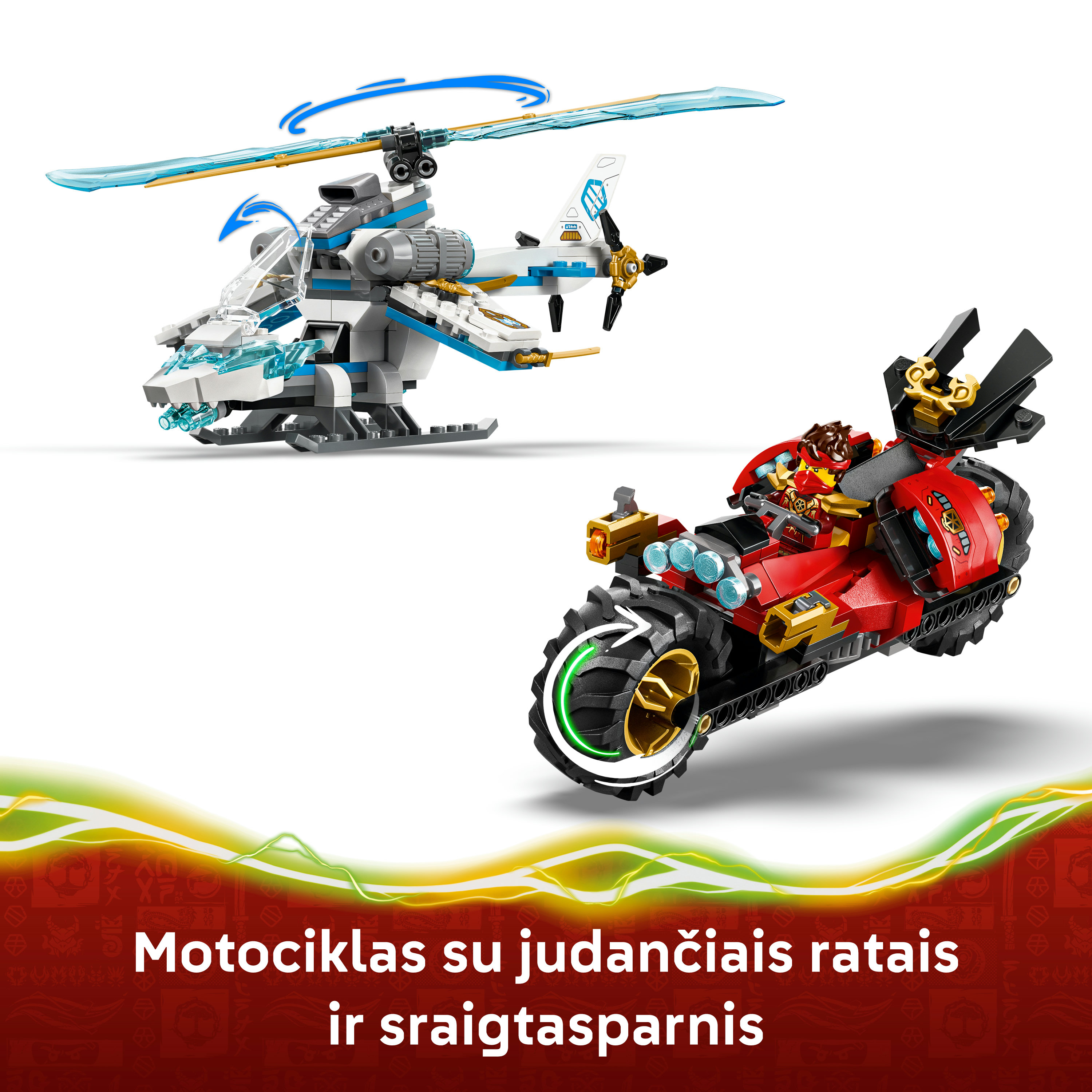 Konstruktorius LEGO® NINJAGO® Nindzių transporto priemonės ir