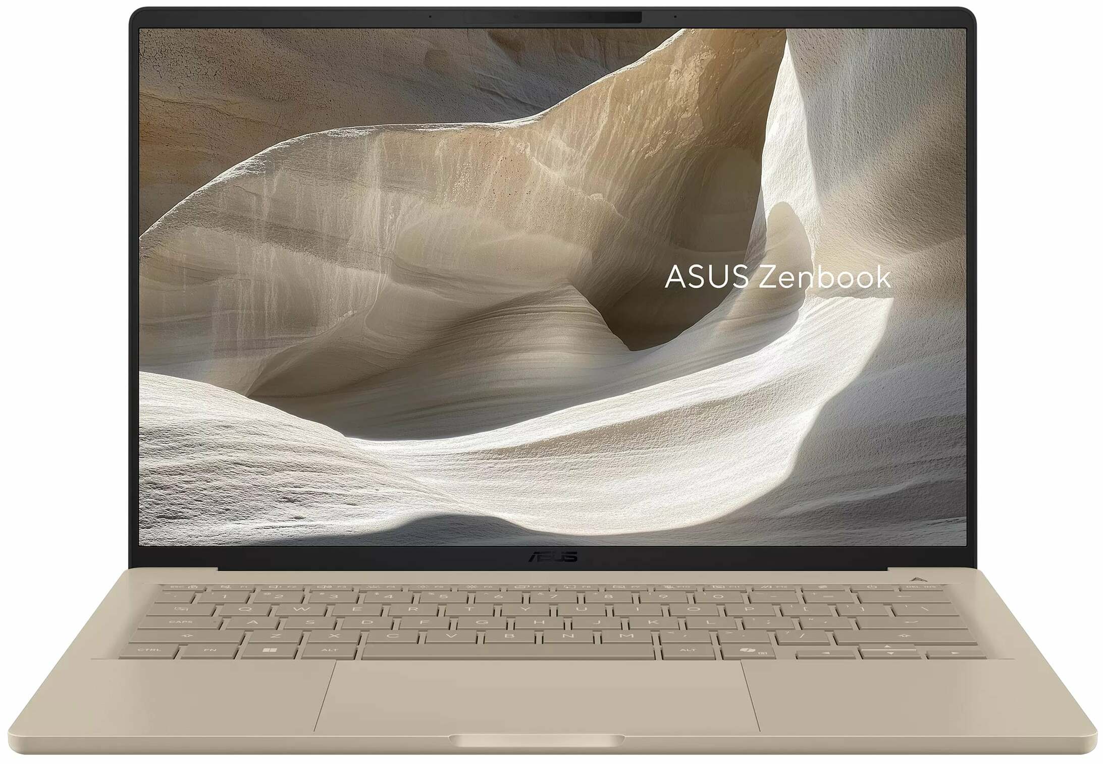 Nešiojamas kompiuteris Asus Zenbook A14 UX3407QA-X1P512, Qualcomm Snapdragon X Plus (X1P-42-100), 16 GB, 512 GB, 14 ", Qualcomm Adreno GPU, smėlio sp., EN, Windows