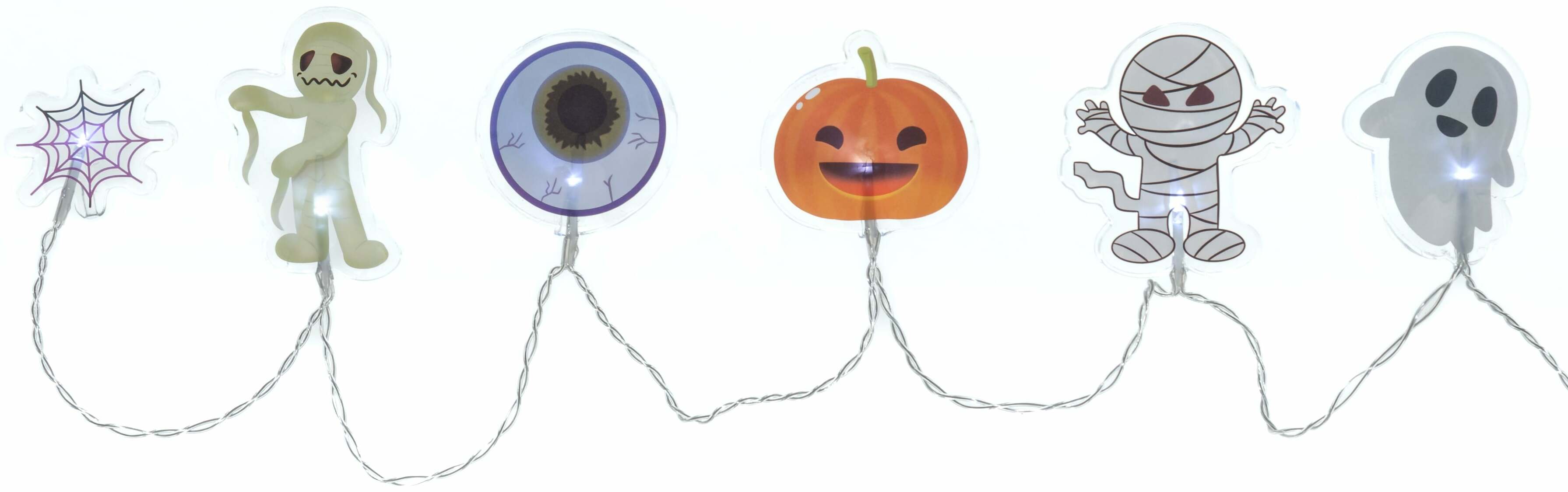 Lampiņu virtenes bērniem/pieaugušajiem, spoks/ķirbis Finnlumor Halloween