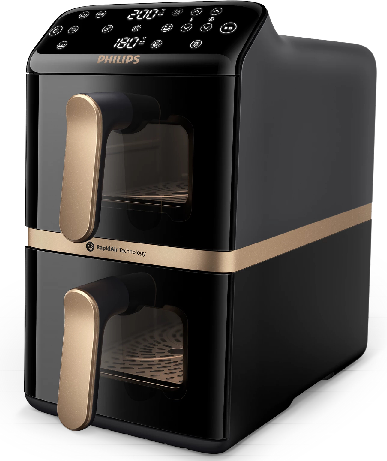 Karšto oro gruzdintuvė Philips 4000 serija NA462/70, juoda sp./vario sp., 2750 W, 10 l