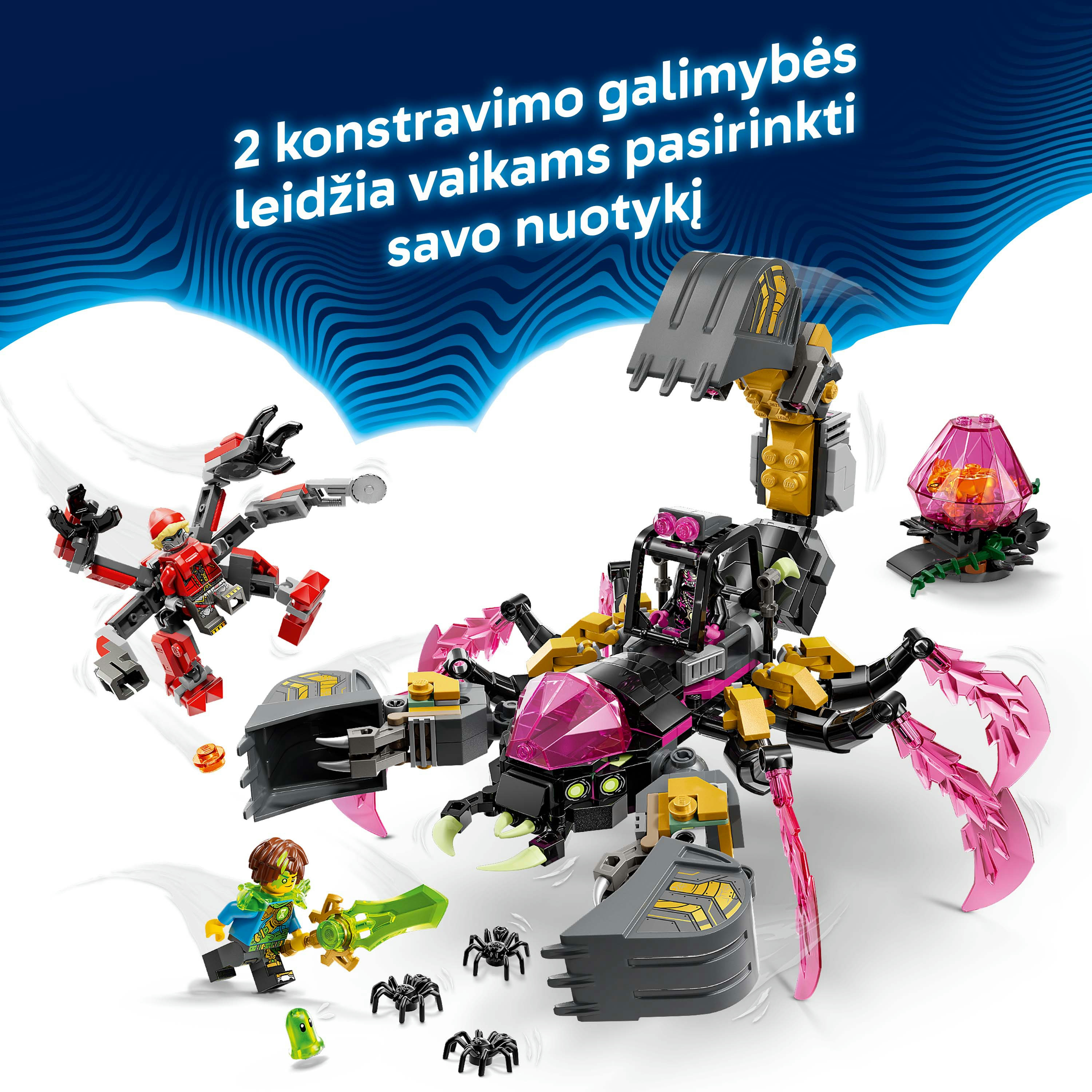 Konstruktorius „LEGO® DREAMZzz™“ Košmarų skorpionas-ekskavatorius